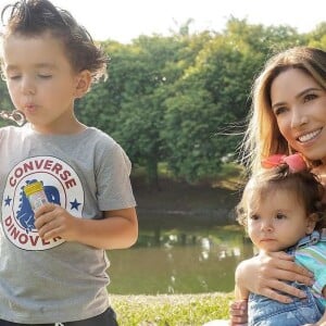 Patricia Abravanel é mãe coruja de Pedro, Jane e Senor. Na foto, apresentadora estava grávida do filho caçula