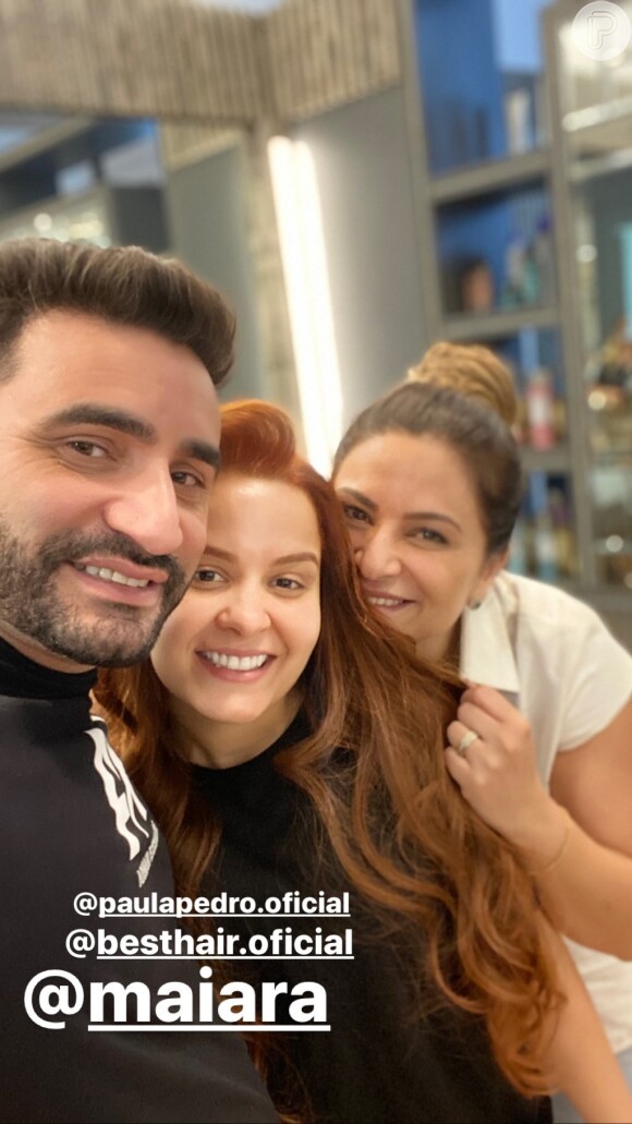 A hairstylist Paula Pedro foi responsável pela mudança de Maiara, da dupla com Maraisa
