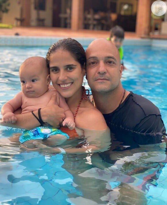 Camilla Camargo indicou evolução do filho, Joaquim, em seu mêsversário de 6 meses: 'Hoje você começou a comer frutinha, acorda menos a noite'