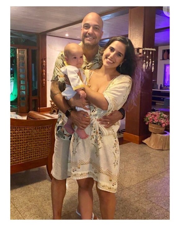 Camilla Camargo e o marido, Leonardo Lessa, são pais do pequeno Joaquim, de 6 meses
