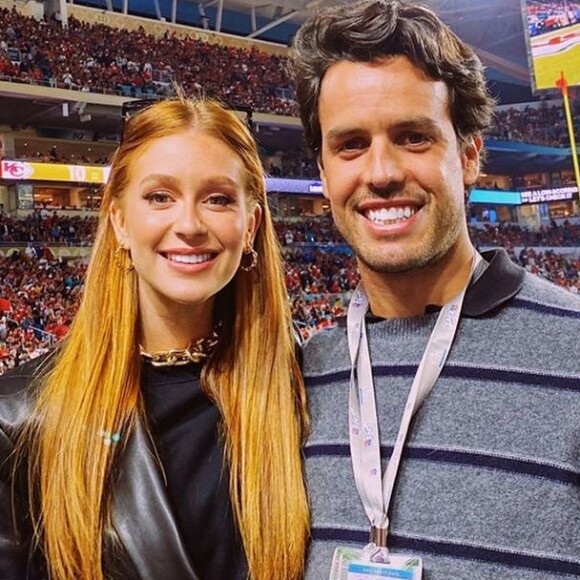 Marina Ruy Barbosa e Xande Negrão foram ao Super Bowl neste domingo, 2 de fevereiro de 2020