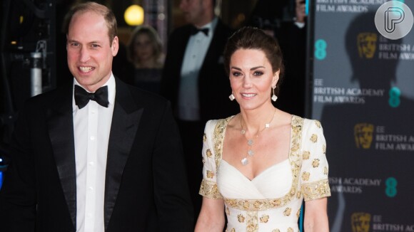 Kate Middleton aposta em vestido de princesa para premiação com Príncipe William neste domingo, dia 02 de fevereiro de 2020