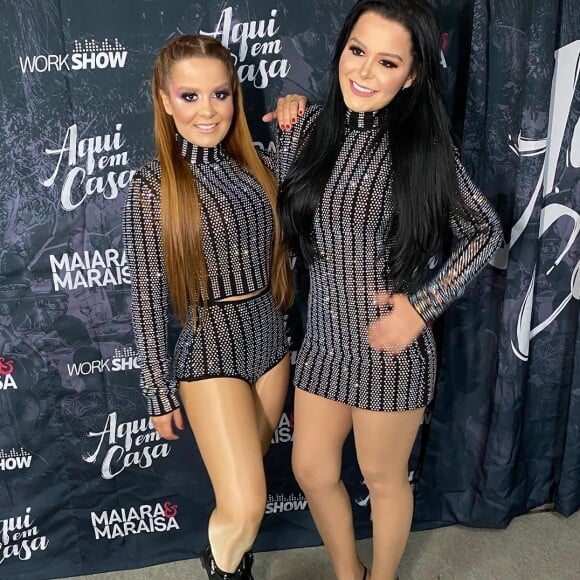 Maiara e Maraisa exibiram corpo mais magro em look curto