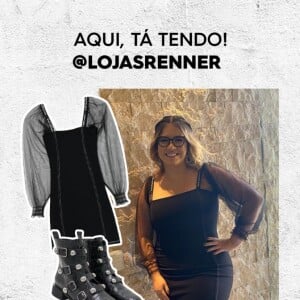 Marília Mendonça apostou em um vestido tubinho preto e botas para a live