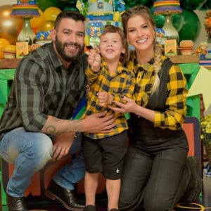 Andressa Suita e Gusttavo Lima fazem festa por aniversário de 3 anos do filho, Gabriel, em 28 de junho de 2020