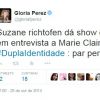 Gloria Perez também se manifestou no Twitter sobre o caso Richthofen