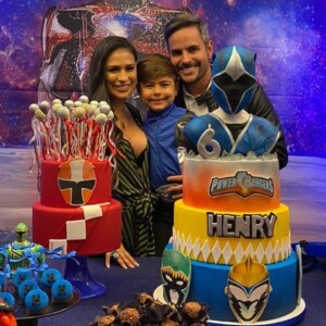 Filho de Simone e Kaká Diniz ganha festa com tema Power Rangers