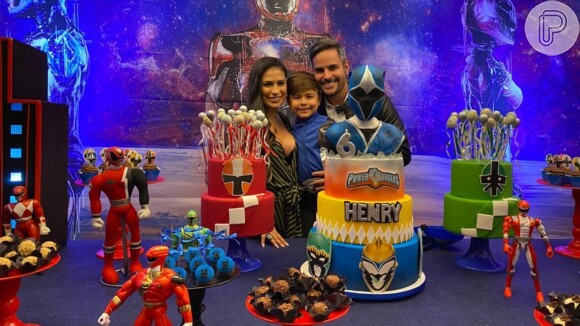 Filho de Simone e Kaká Diniz ganha festa com tema Power Rangers