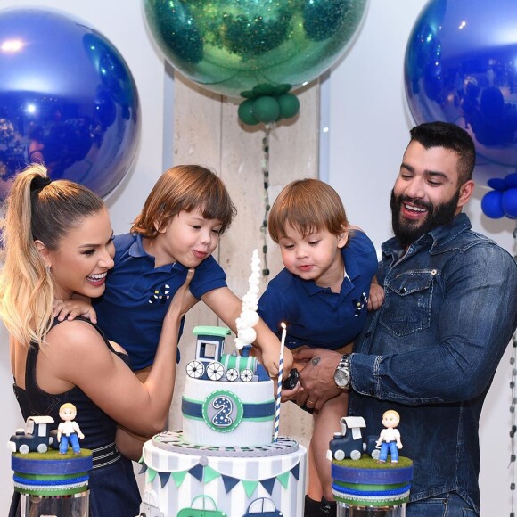 Andressa Suita é mãe de Gabriel, de 3 anos, e Samuel, de 2