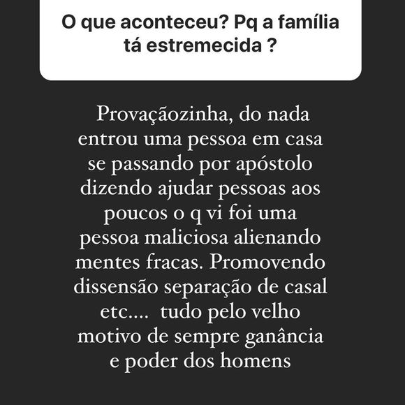 Márcio Poncio explica que família está estremecida por muda de ministério