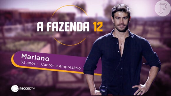 Mariano é cantor sertanejo e está em 'A Fazenda 12'
