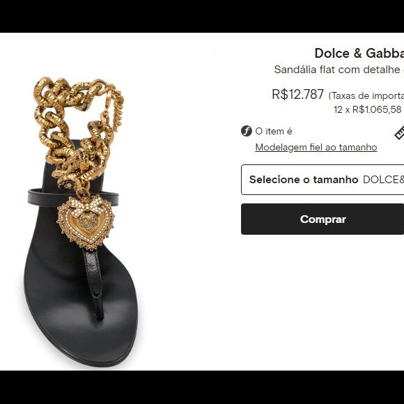 A sandália usada por Anitta é da grife Dolce & Gabbana