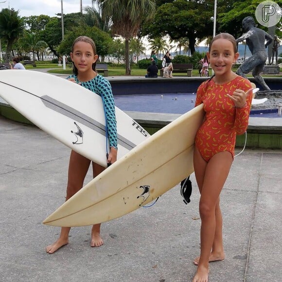 Serena e Vitoria Lovatel são apaixonadas por surfe