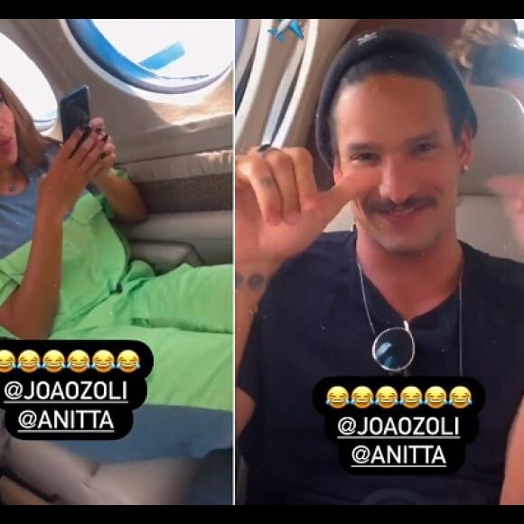 Anitta e João Zoli dividiram o mesmo voo para São Paulo nesta quinta-feira, 26 de novembro de 2020