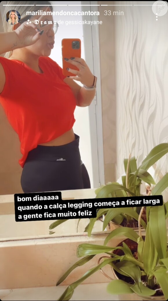 Marília Mendonça comemora mudanças no corpo após emagrecimento