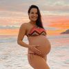 Kyra Gracie impressionou seguidores pelo tamanho da barriga de grávida