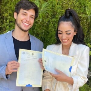 Jade Seba e Bruno Guedes se casaram em cartório no civil, nesta quinta-feira, 14 de janeiro de 2021