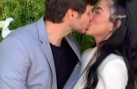 Bruno Guedes beija Jade Seba após casamento no civil
