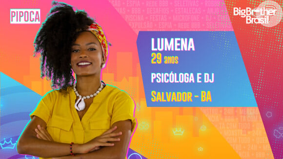 'BBB21' terá a psicóloga e DJ Lumena como integrante do grupo 'Pipoca'
