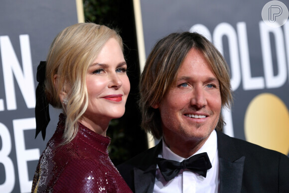 Nicole Kidman assitiu Globo de Ouro de forma remota na companhia do marido, o cantor country  Keith Urban