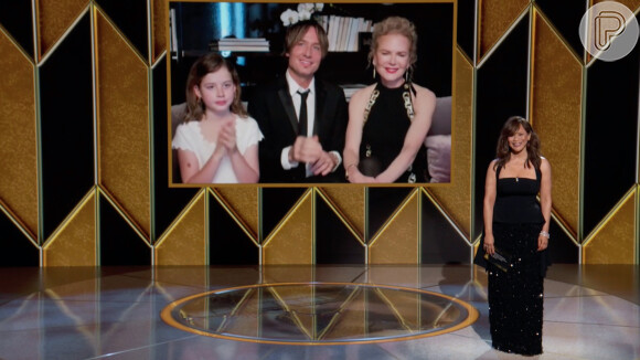 Nicole Kidman assistiu o Globo de Ouro com as filhas, Sunday Rose e Faith Margaret