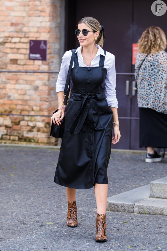 Moda de Juliette no 'BBB 21': vestido preto pode ser usado com camisa social por baixo