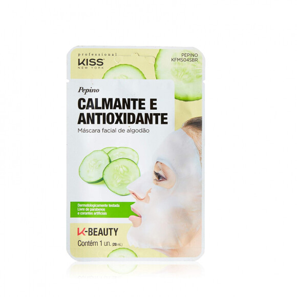 Máscara facial calmante e antioxidante da KISS, disponível na Amazon