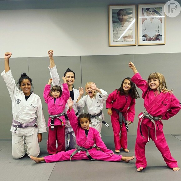 Kyra Gracie dá aulas de jiu-jitsu para meninas
