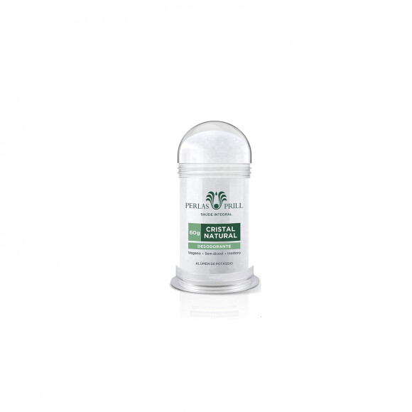 O desodorante Cristal Natural é livre de substâncias químicas e tem alta durabilidade