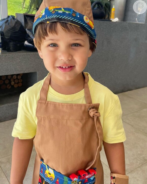 Gusttavo Lima posta foto do filho caçula usando look de chef