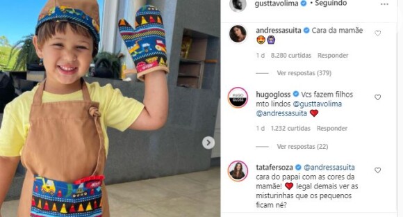 Gusttavo Lima ganha comentário de Andressa Suita em foto