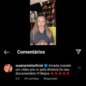 Susana Vieira comenta em live de Juliette