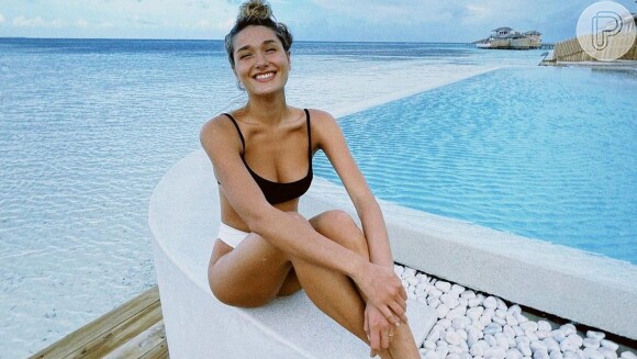 Sasha posou de biquíni nas Ilhas Maldivas