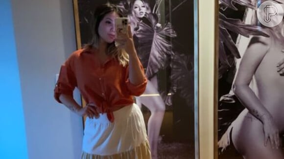 Virgínia Fonseca volta a usar saia antiga 10 dias após parto: 'Não tava servindo'