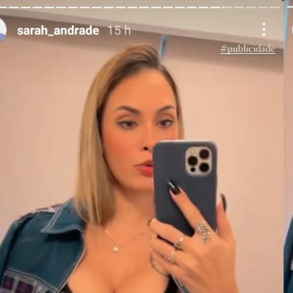 Sarah Andrade aparece com look transparente e resultado do silicone chama atenção