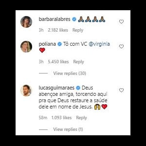 Virgínia Fonseca é apoiada por Zé Felipe, Sabrina Sato e mais celebs após intubação do pai