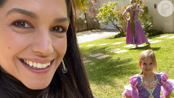 Thais Fersoza mostra a filha, Melinda, vestida de princesa em festa de aniversário, em 31 de julho de 2021
