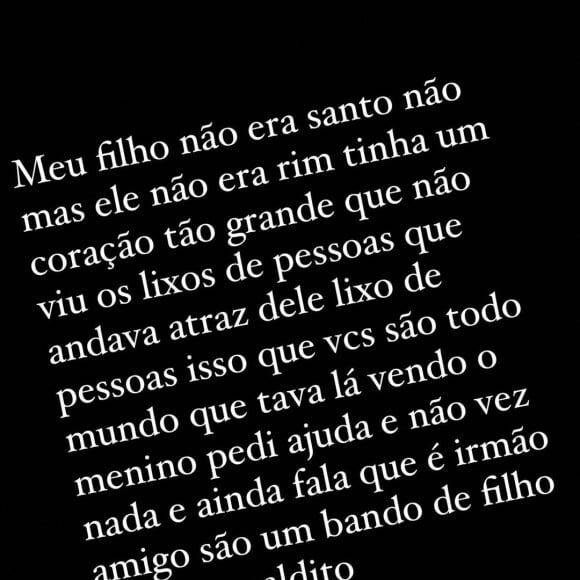 A mãe de MC Kevin se revoltou ao saber que o filho pediu ajuda antes de cair e não foi socorrido