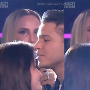 Gabi Martins e Tierry trocaram carinhos no palco do Música Boa Ao Vivo, mas não nada além disso, apesar da expectativa do público na web