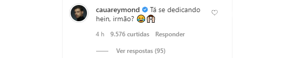 Comentário de Cauã Reymond em resposta à montagem de Evaristo Costa