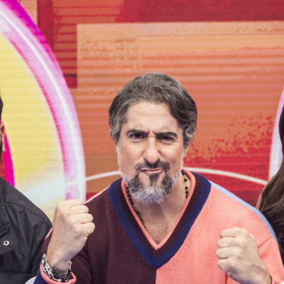 Marcos Mion recebe Paulo Vieira e Juliana Paes no 'Caldeirão' de estreia