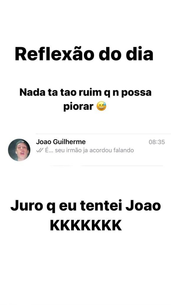 Virgínia Fonseca mandou mensagem para João Guilherme assim que Zé Felipe revelou a verdade sobre o caso de Jade Picon com Neymar