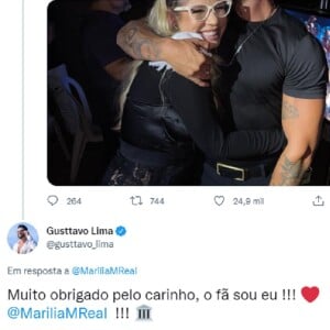 Gusttavo Lima responde Marilia Mendonça: 'O fã sou eu'