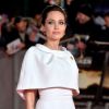 Angelina Jolie optou por um tubinho clássico da grife Ralph & Russo Couture