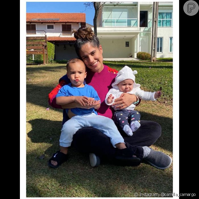 Camilla Camargo é mãe de Joaquim, de 2 anos, e Julia, de 6 meses
