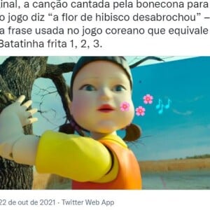 Netflix revela tradução livre de frase que foi associada a 'Batatinha frita 1, 2, 3' em 'Round 6'