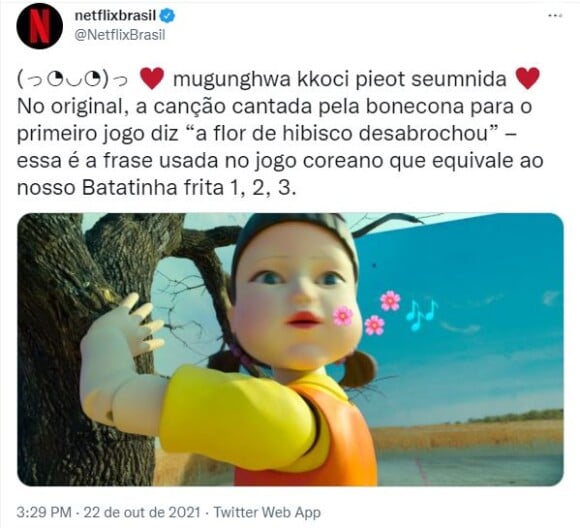 Netflix revela tradução livre de frase que foi associada a 'Batatinha frita 1, 2, 3' em 'Round 6'
