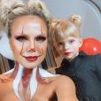 Eliana e a filha, Manuela, combinaram maquiagem de Halloween