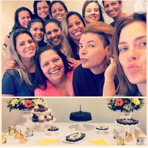 Carolina Dieckmann chegou a ganhar até uma festa de aniversário surpresa da equipe do salão, em São Paulo