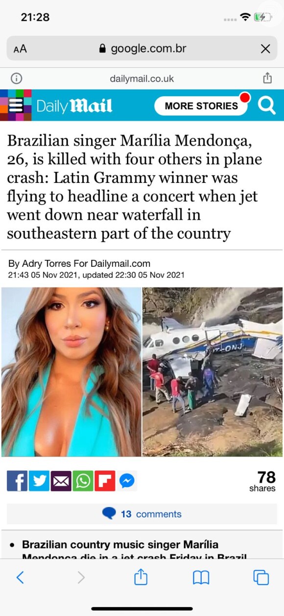  Daily Mail destacou o Grammy Latino recebido por Marília Mendonça